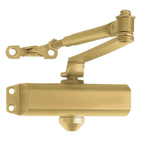 Lawrence Manual, Hydraulic, Door Closer, Light Duty Interior and Exterior, Painted Brass LH302-PB